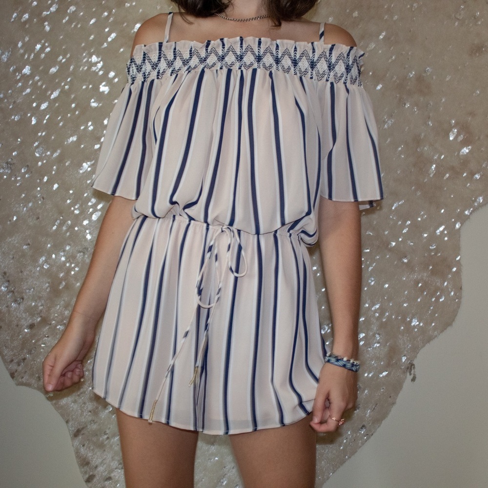 Moon River Striped Romper